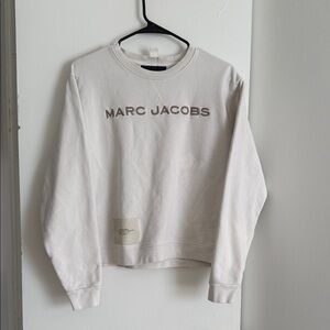 Marc Jacobs Off-White Logo Pullover Sweatshirt